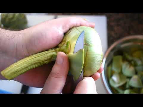 Como cortar alcachofas